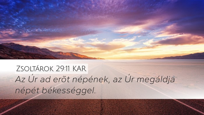 Zsoltárok 29:11 KAR Bible Verse Image