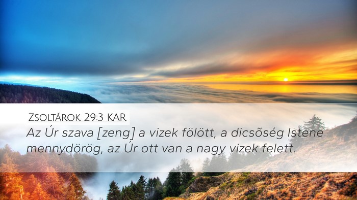 Zsoltárok 29:3 KAR Bible Verse Image