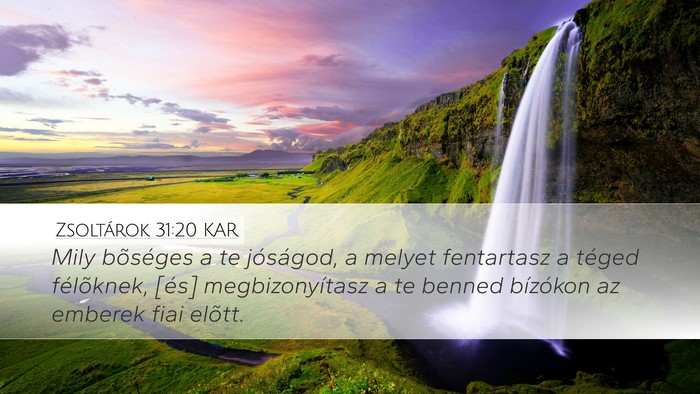 Zsoltárok 31:20 KAR Bible Verse Image