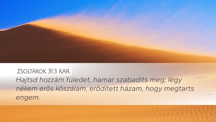 Zsoltárok 31:3 KAR Bible Verse Image