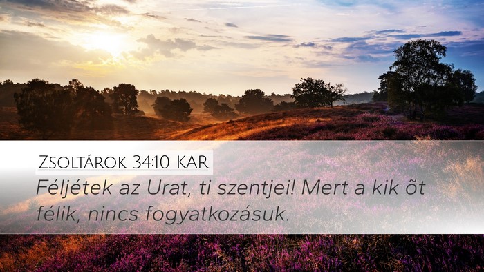 Zsoltárok 34:10 KAR Bible Verse Image