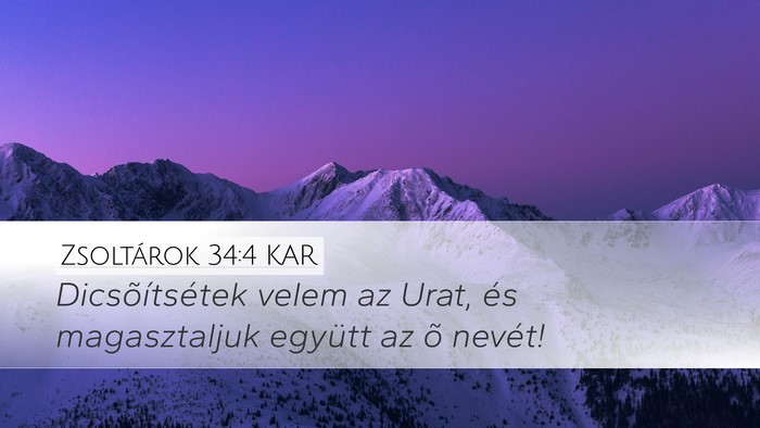 Zsoltárok 34:4 KAR Bible Verse Image