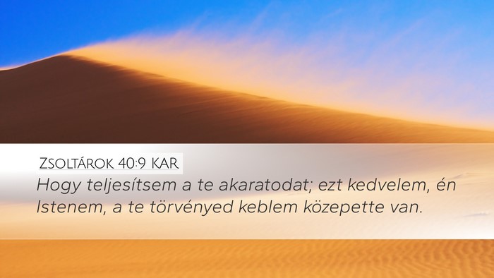 Zsoltárok 40:9 KAR Bible Verse Image