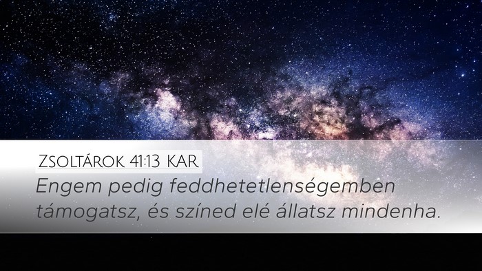 Zsoltárok 41:13 KAR Bible Verse Image