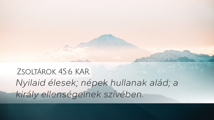 Zsoltárok 45:6 KAR Bible Verse Image