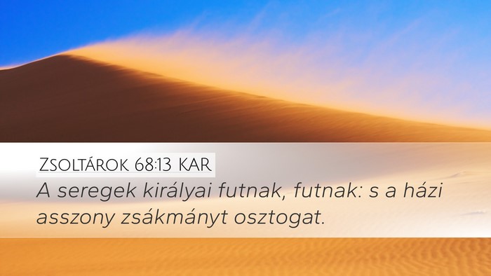 Zsoltárok 68:13 KAR Bible Verse Image