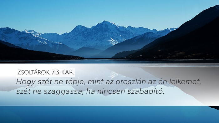 Zsoltárok 7:3 KAR Bible Verse Image