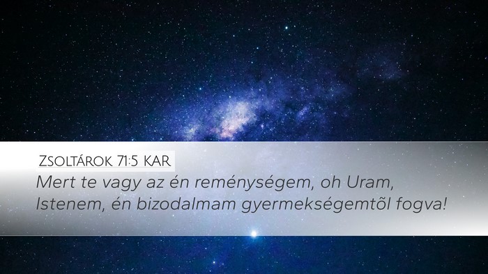 Zsoltárok 71:5 KAR Bible Verse Image