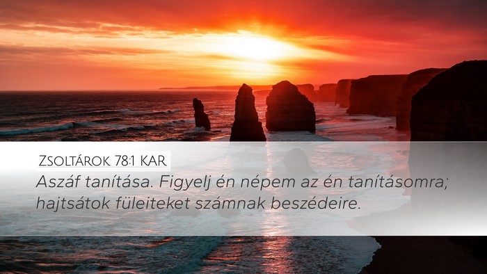 Zsoltárok 78:1 KAR Bible Verse Image