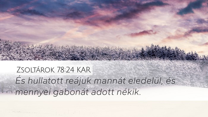 Zsoltárok 78:24 KAR Bible Verse Image