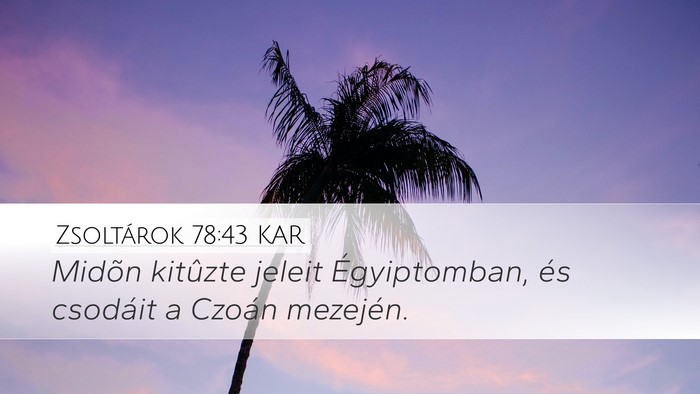 Zsoltárok 78:43 KAR Bible Verse Image