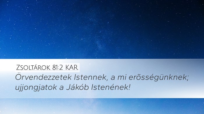 Zsoltárok 81:2 KAR Bible Verse Image