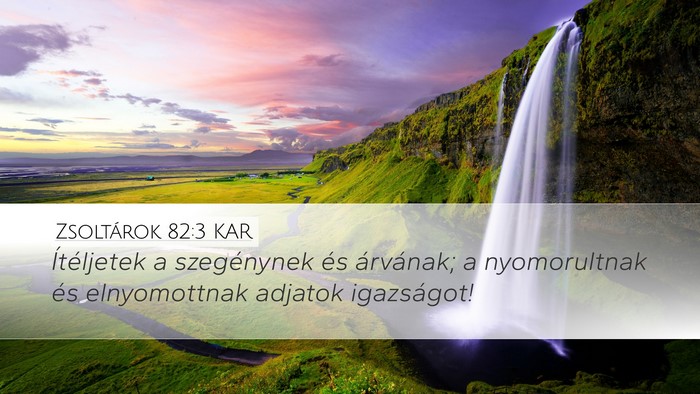 Zsoltárok 82:3 KAR Bible Verse Image
