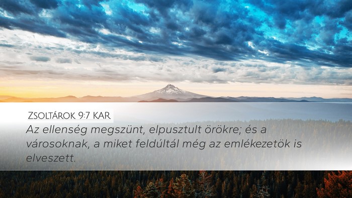 Zsoltárok 9:7 KAR Bible Verse Image