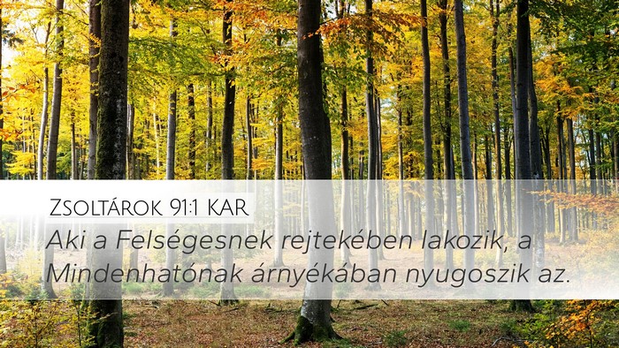 Zsoltárok 91:1 KAR Bible Verse Image