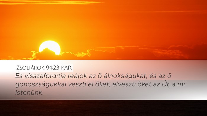 Zsoltárok 94:23 KAR Bible Verse Image