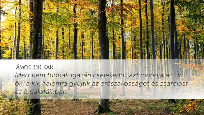 Ámos 3:10 KAR Bible Verse Image
