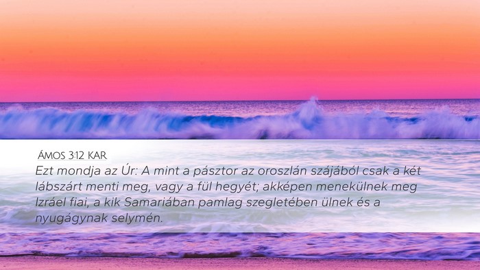 Ámos 3:12 KAR Bible Verse Image