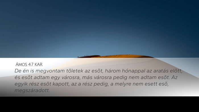 Ámos 4:7 KAR Bible Verse Image