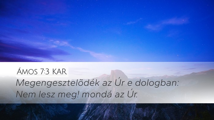Ámos 7:3 KAR Bible Verse Image