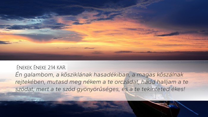Énekek Éneke 2:14 KAR Bible Verse Image