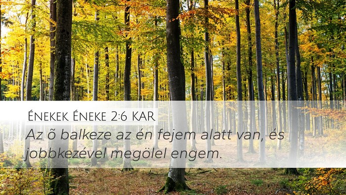 Énekek Éneke 2:6 KAR Bible Verse Image