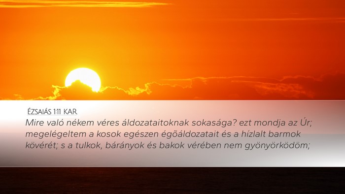 Ézsaiás 1:11 KAR Bible Verse Image