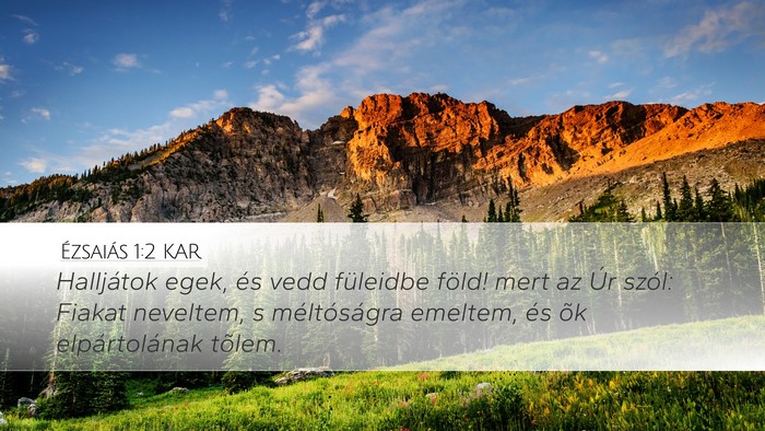 Ézsaiás 1:2 KAR Bible Verse Image