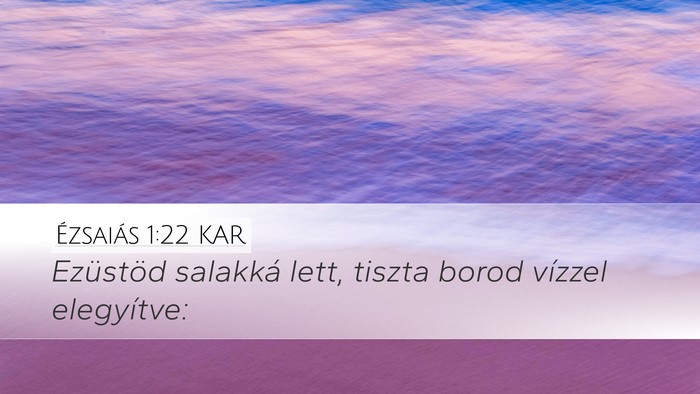 Ézsaiás 1:22 KAR Bible Verse Image