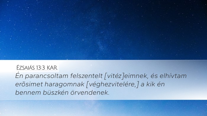 Ézsaiás 13:3 KAR Bible Verse Image
