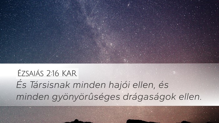 Ézsaiás 2:16 KAR Bible Verse Image