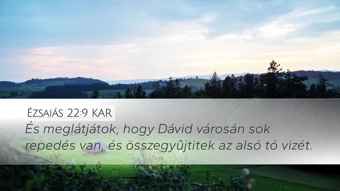 Ézsaiás 22:9 KAR Bible Verse Image