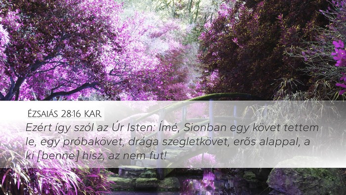 Ézsaiás 28:16 KAR Bible Verse Image
