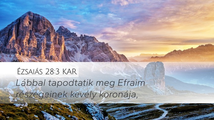 Ézsaiás 28:3 KAR Bible Verse Image