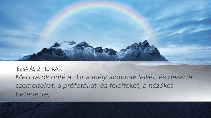 Ézsaiás 29:10 KAR Bible Verse Image