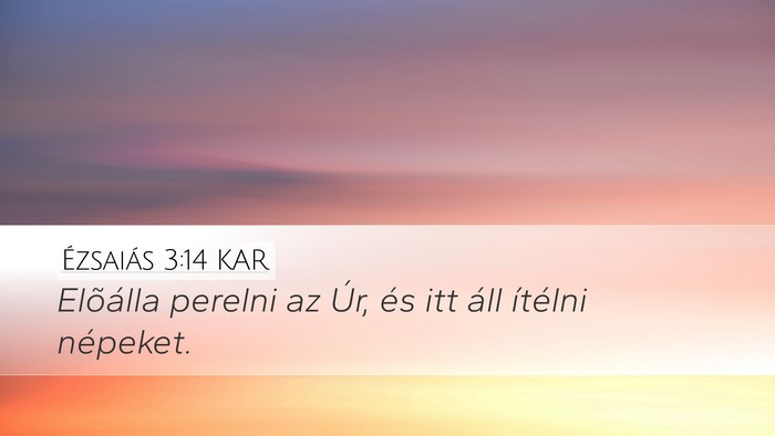 Ézsaiás 3:14 KAR Bible Verse Image