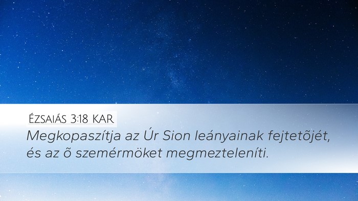 Ézsaiás 3:18 KAR Bible Verse Image