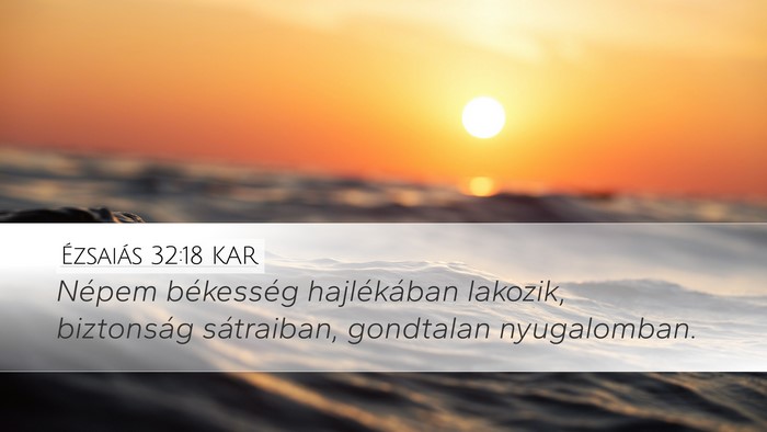 Ézsaiás 32:18 KAR Bible Verse Image