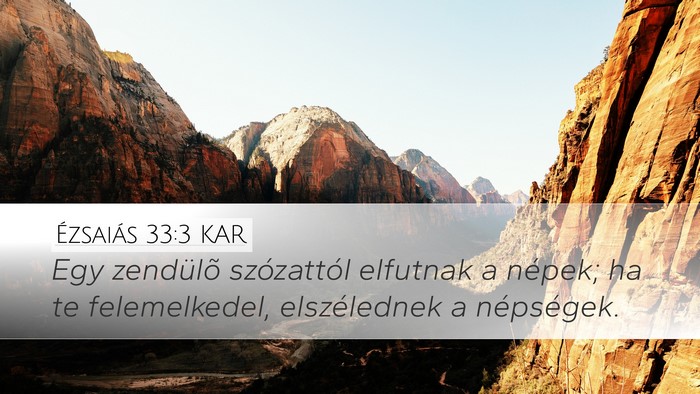 Ézsaiás 33:3 KAR Bible Verse Image