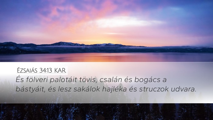 Ézsaiás 34:13 KAR Bible Verse Image