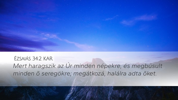 Ézsaiás 34:2 KAR Bible Verse Image