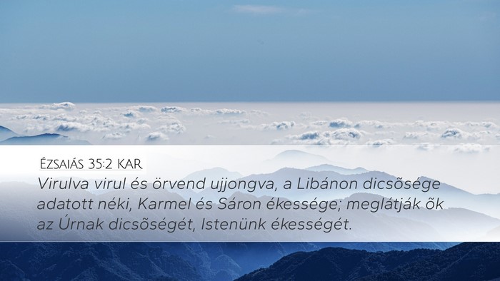 Ézsaiás 35:2 KAR Bible Verse Image