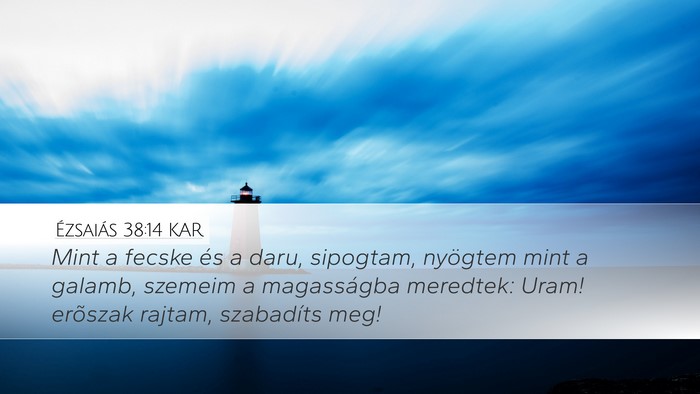Ézsaiás 38:14 KAR Bible Verse Image