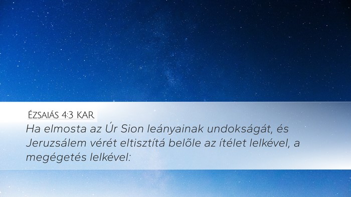 Ézsaiás 4:3 KAR Bible Verse Image