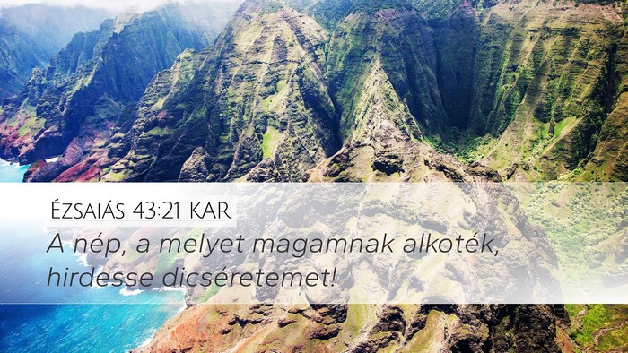 Ézsaiás 43:21 KAR Bible Verse Image