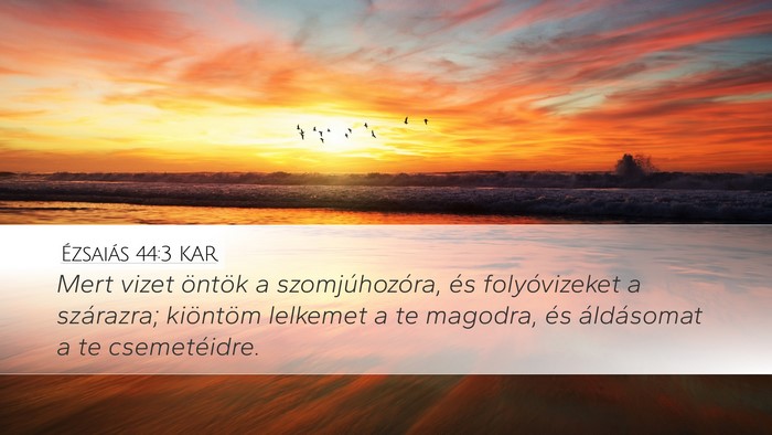 Ézsaiás 44:3 KAR Bible Verse Image