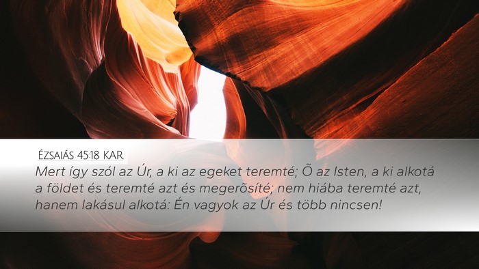 Ézsaiás 45:18 KAR Bible Verse Image