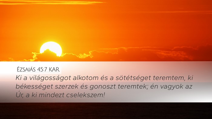 Ézsaiás 45:7 KAR Bible Verse Image