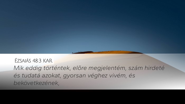 Ézsaiás 48:3 KAR Bible Verse Image