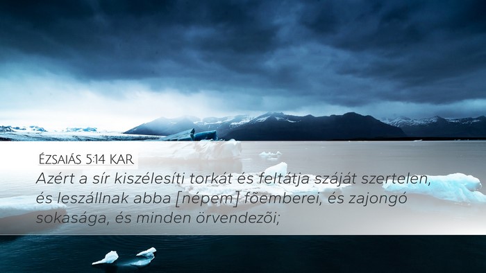 Ézsaiás 5:14 KAR Bible Verse Image